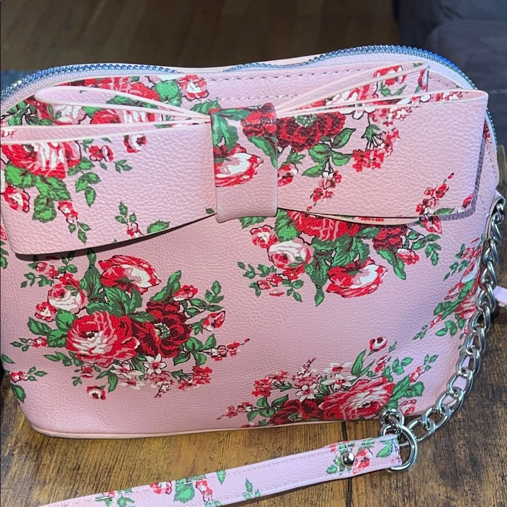 Betsey johnson big bow Floral Print Women's Bag